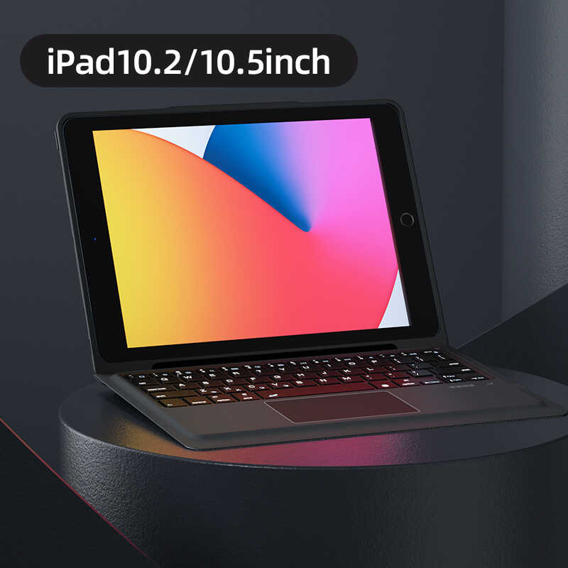 iPad 7. 8. 9. Nesil 10.2" uyumlu Benks Multifunctional Kablosuz Klavyeli Kılıf