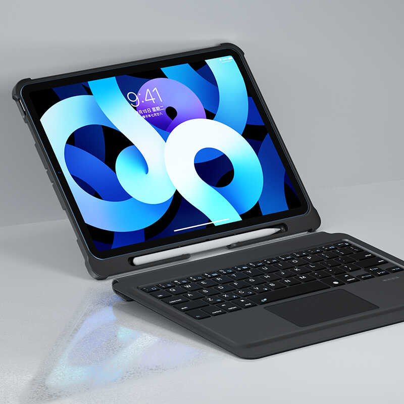 iPad 7. 8. 9. Nesil 10.2" uyumlu Benks Multifunctional Kablosuz Klavyeli Kılıf