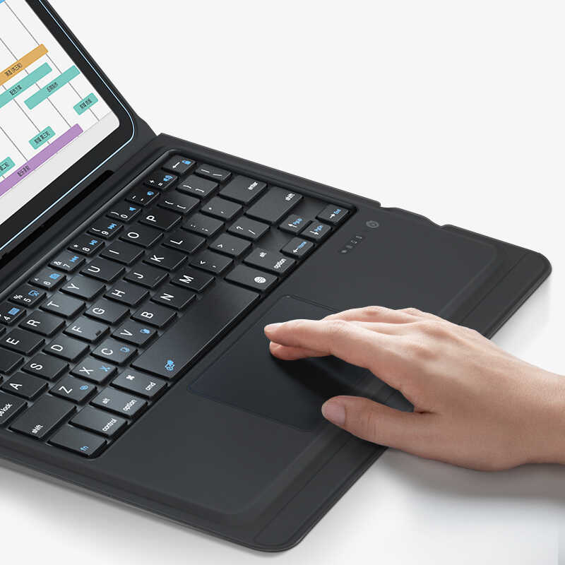 iPad Air 11 M2/M3 2024/2025 - iPad Air 4. 5. Nesil Uyumlu Benks Multifunctional Kablosuz Klavyeli Kılıf