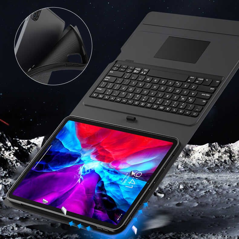 iPad Pro 12.9 4. 5. 6. Nesil uyumlu Benks Multifunctional Kablosuz Klavyeli Kılıf