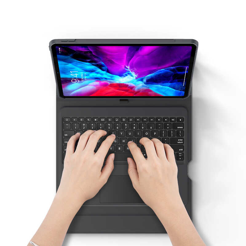 iPad Pro 12.9 4. 5. 6. Nesil uyumlu Benks Multifunctional Kablosuz Klavyeli Kılıf