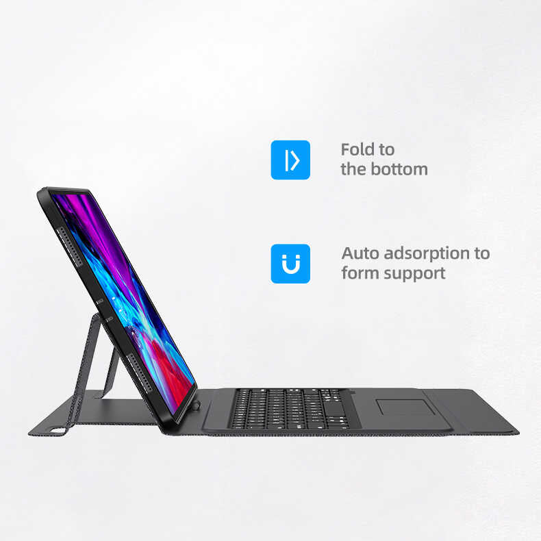 iPad Pro 12.9 4. 5. 6. Nesil uyumlu Benks Multifunctional Kablosuz Klavyeli Kılıf
