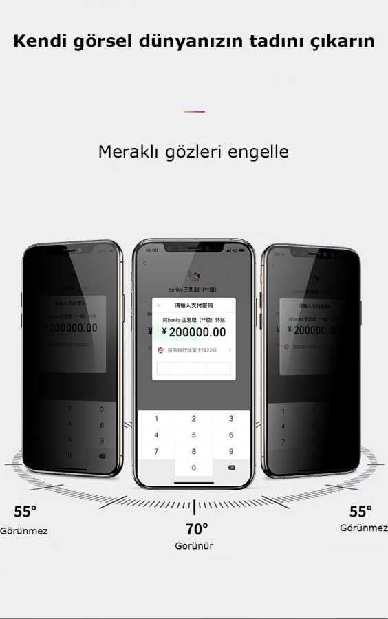iPhone 11 Pro Benks 0.3mm V Pro Privacy Ekran Koruyucu