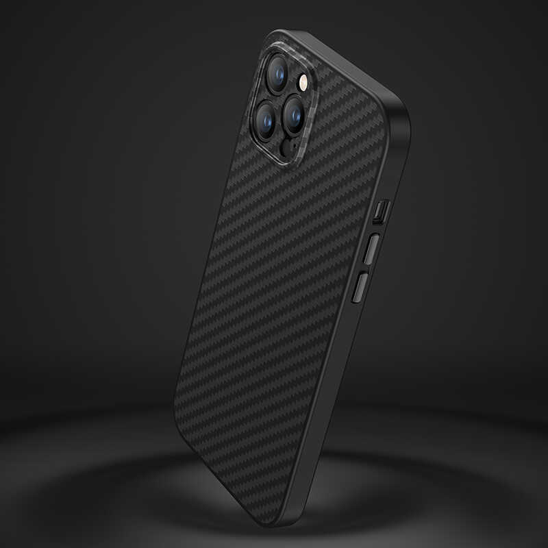 iPhone 12 Pro Max Kılıf Karbon Fiber Benks Hybrid Kevlar Kapak