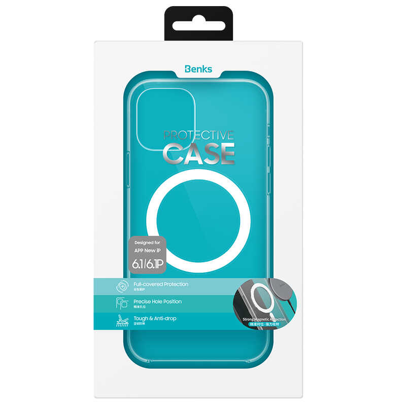 iPhone 13 Kılıf Benks Crystal Series With Magnetic Clear Kapak