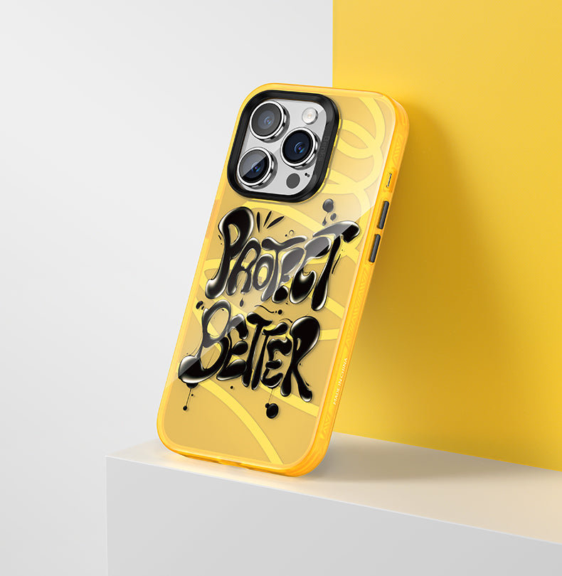 iPhone 13 Pro Kılıf Airbagli TPU Yazı Temalı Benks Dynamic New Kapak