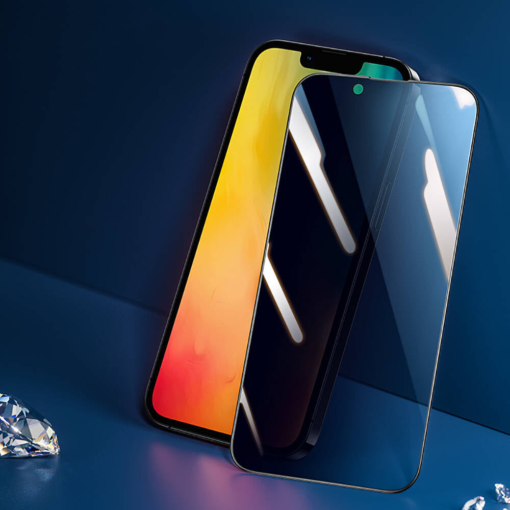 iPhone 13 / 13 Pro / 14 / 16E Hidrofobik Ve Oleofobik Özellikli Benks Privacy Air Shield Ekran Koruyucu 10'lu Paket