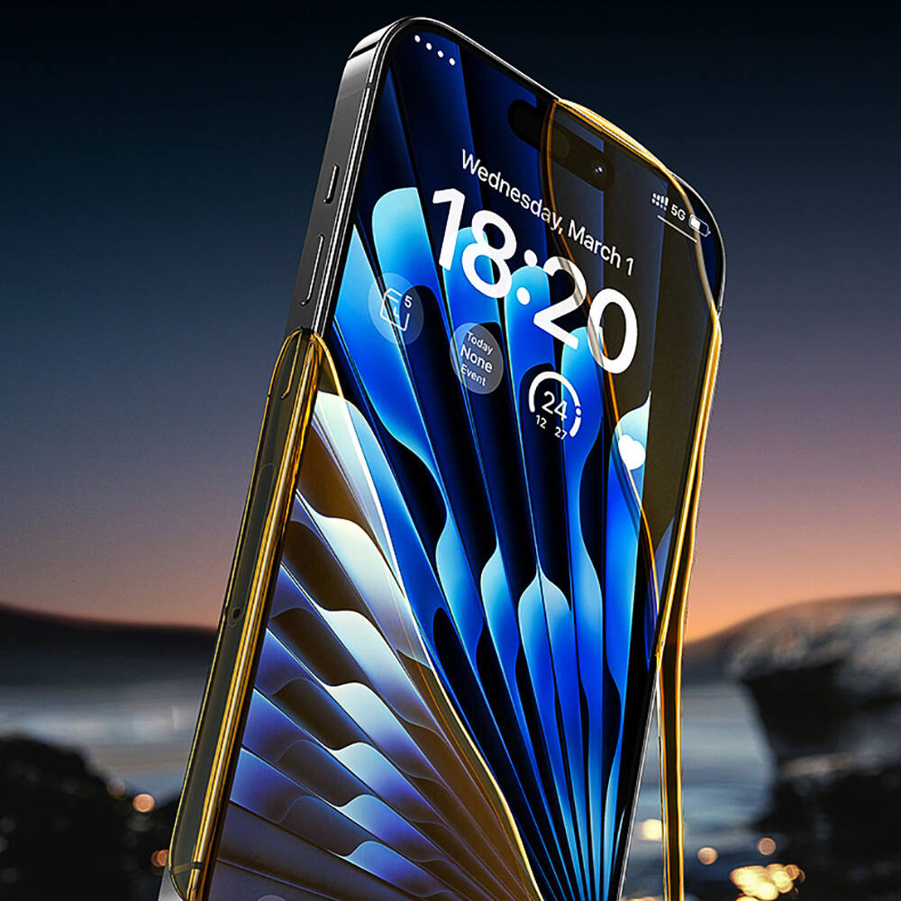 iPhone 14 Pro / 15 uyumlu Benks Glass Warrior HD Cam Ekran Koruyucu + Kolay Uygulama Aparatlı