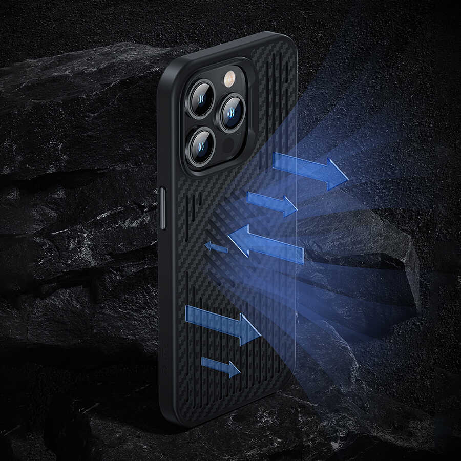 iPhone 14 Pro Kılıf Benks Magnetic Cooling Kevlar Soğutucu Özellikli Telefon Kılıfı