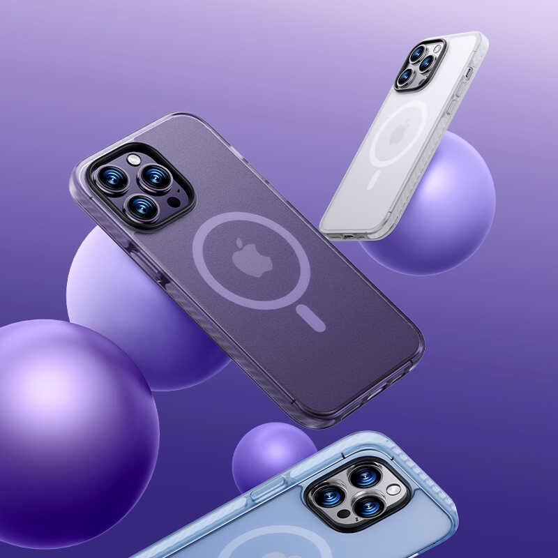 iPhone 14 Pro Kılıf Kenarları Silikon Airbagli Mat Arka Yüzey Benks Icesand Kapak