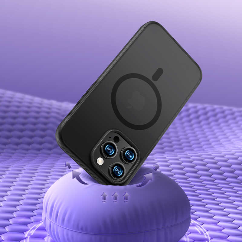 iPhone 14 Pro Kılıf Kenarları Silikon Airbagli Mat Arka Yüzey Benks Icesand Kapak