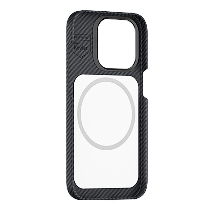 iPhone 14 Pro Kılıf Magsafe Şarj Özellikli Karbon Fiber Benks MFM Lisanslı 600D Essential Kevlar Kapak