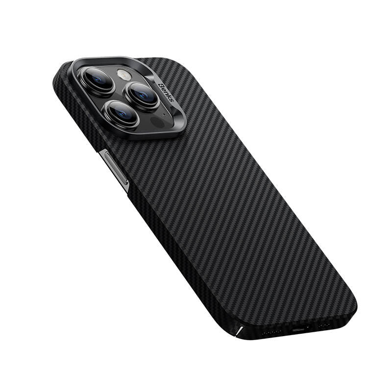iPhone 14 Pro Kılıf Magsafe Şarj Özellikli Karbon Fiber Benks MFM Lisanslı 600D Essential Kevlar Kapak