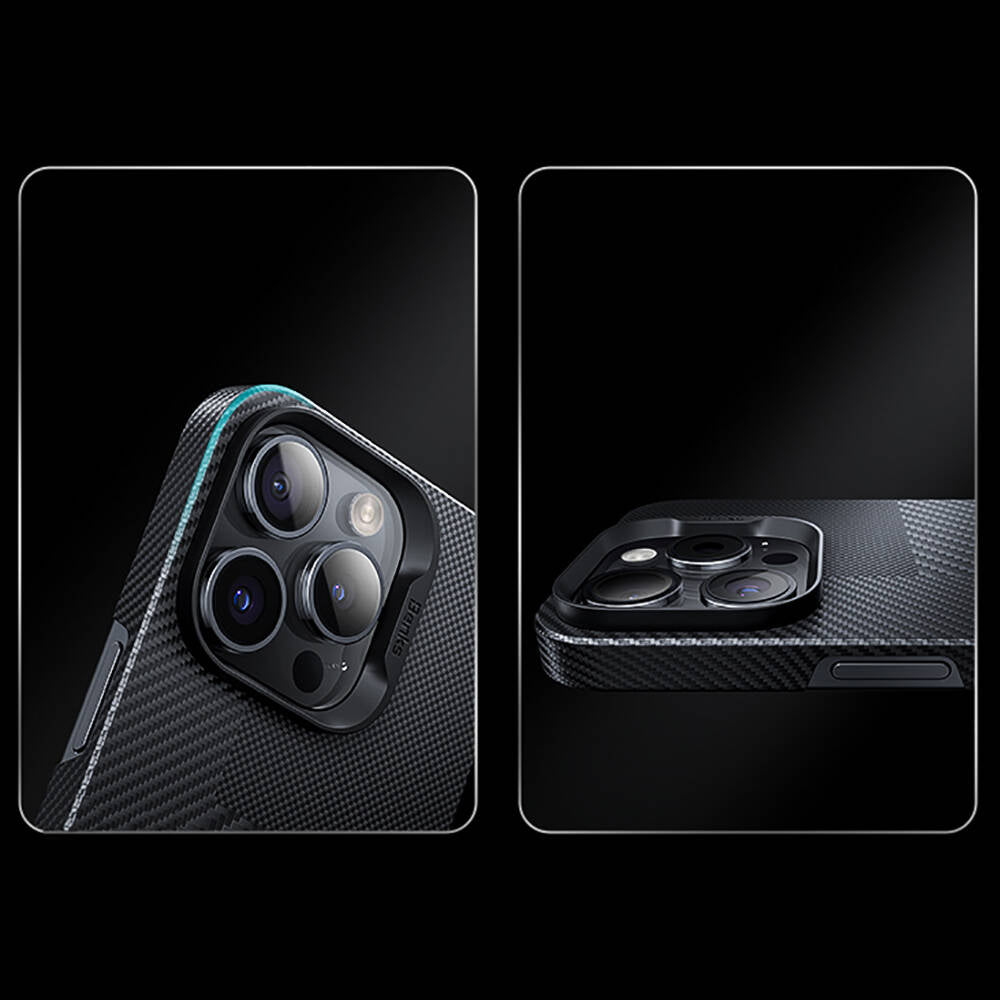 iPhone 14 Pro Kılıf Magsafe Şarj Özellikli Karbon Fiber Benks Montage ArmorAir Kevlar Kapak