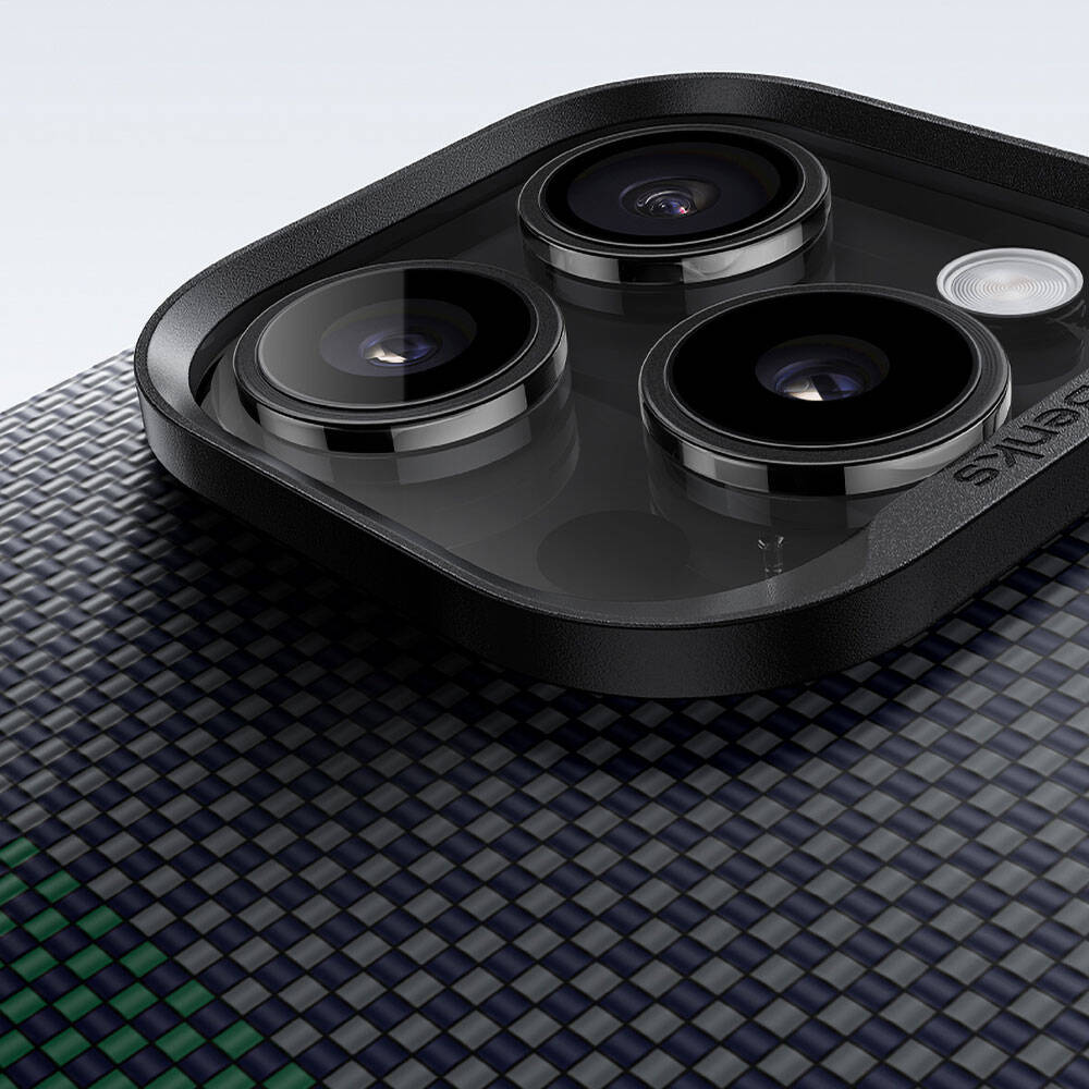 iPhone 14 Pro Kılıf Magsafe Şarj Özellikli Karbon Fiber Tasarımlı Benks Aurora ArmorAir Kevlar Kapak