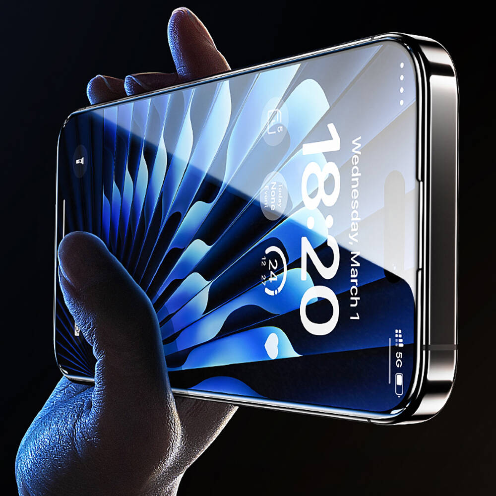 iPhone 14 Pro Max / 15 Plus uyumlu Benks Glass Warrior HD Cam Ekran Koruyucu + Kolay Uygulama Aparatlı