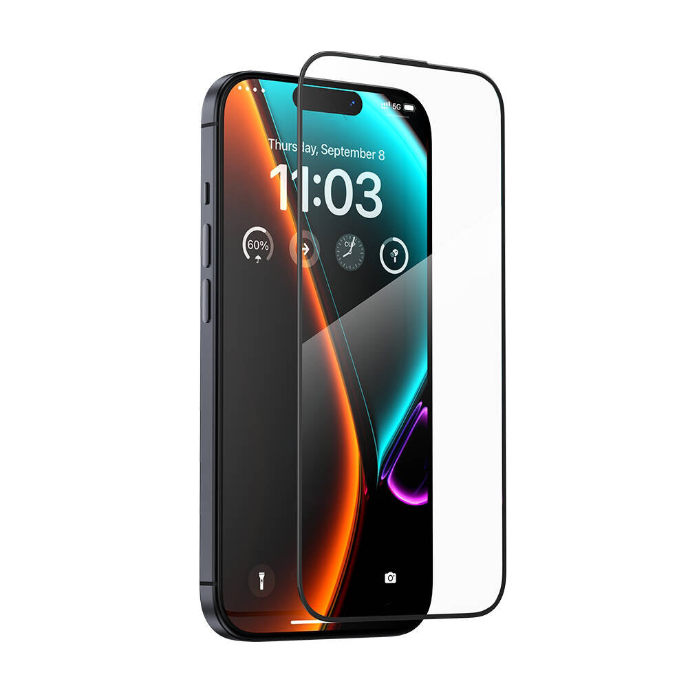 iPhone 14 Pro Max / 15 Plus uyumlu Benks Glass Warrior HD Cam Ekran Koruyucu + Kolay Uygulama Aparatlı