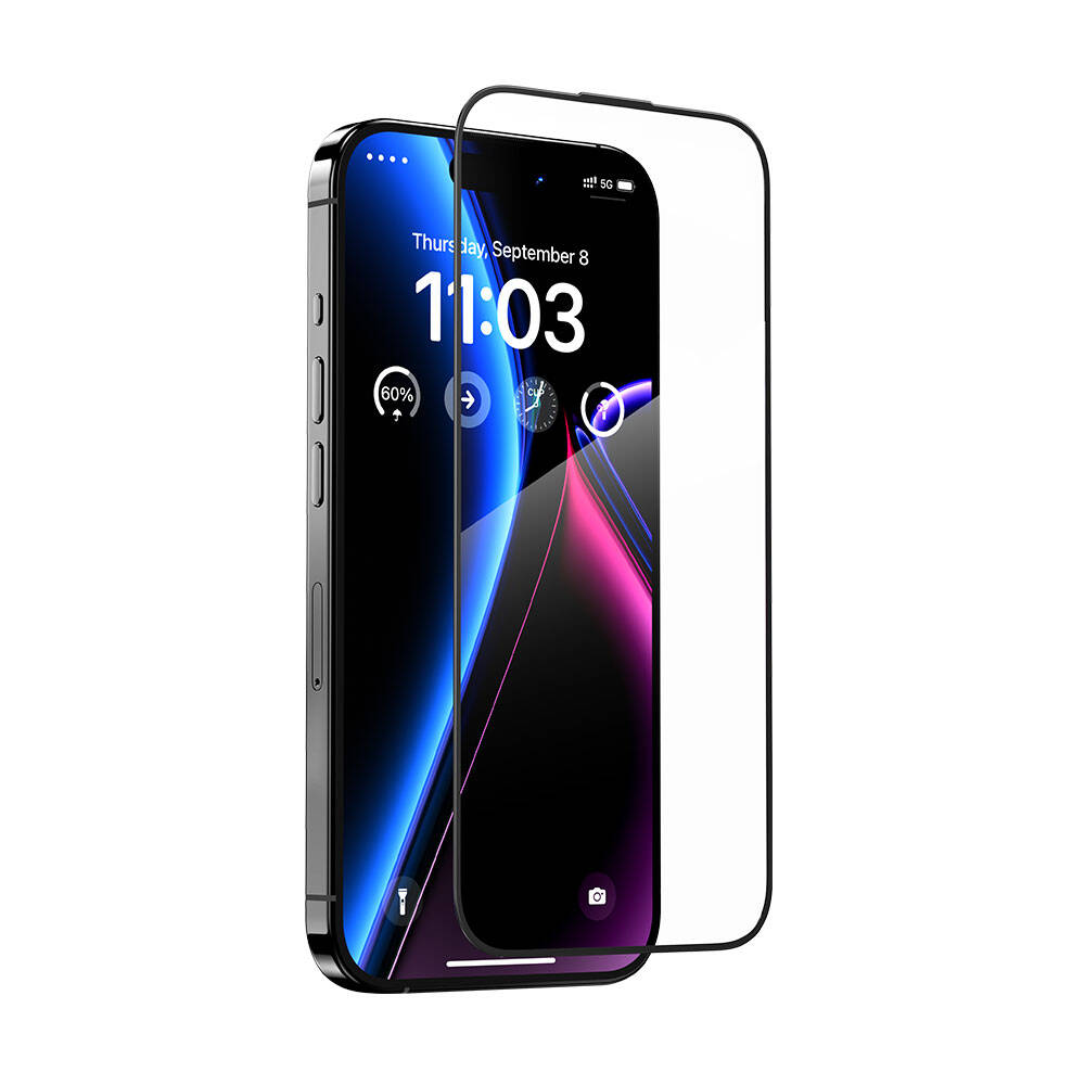 iPhone 14 Pro Max / 15 Plus uyumlu Benks Glass Warrior Safir Coating Ekran Koruyucu + Kolay Uygulama Aparatlı