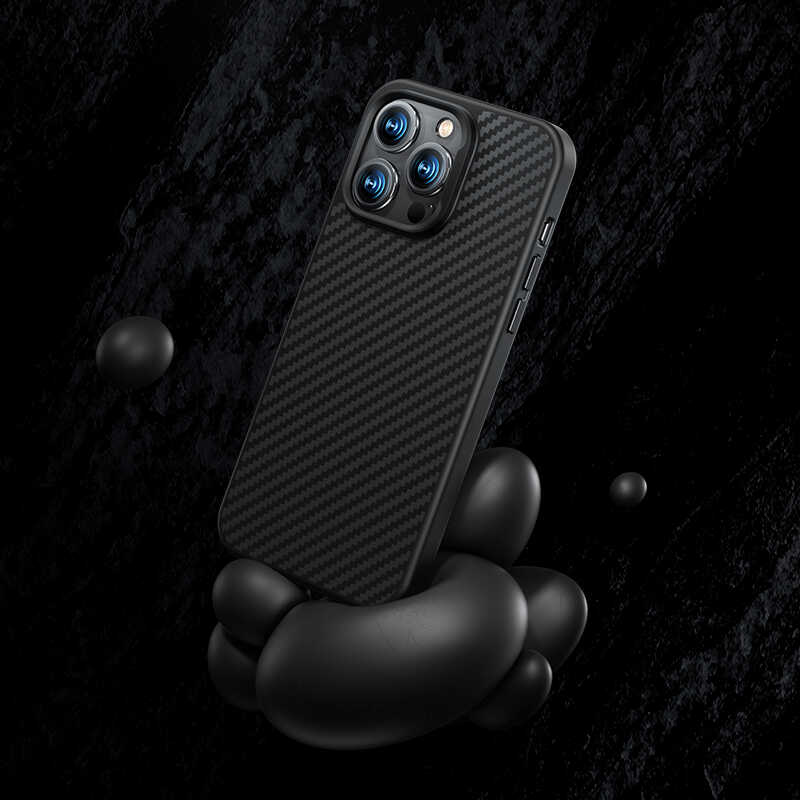 iPhone 14 Pro Max Kılıf Magsafe Özellikli Karbon Fiber Benks Civilian Aramid Protective Kapak