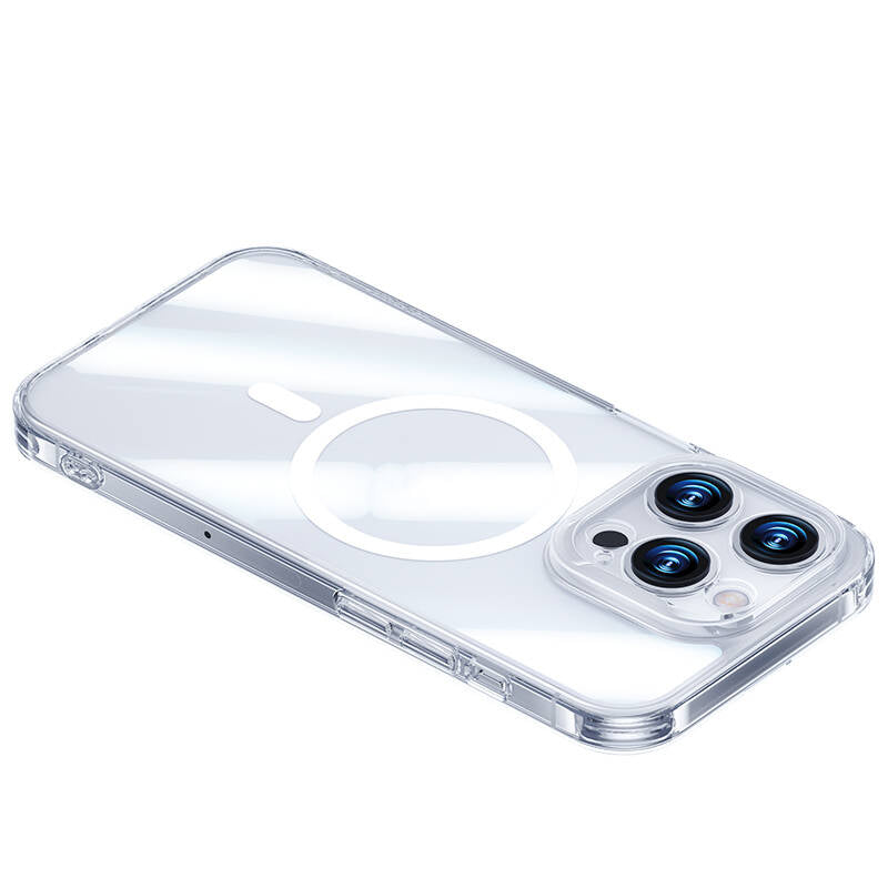 iPhone 14 Pro Max Kılıf Magsafe Şarj Özellikli Benks Magnetic Shiny Glass Serisi Kapak