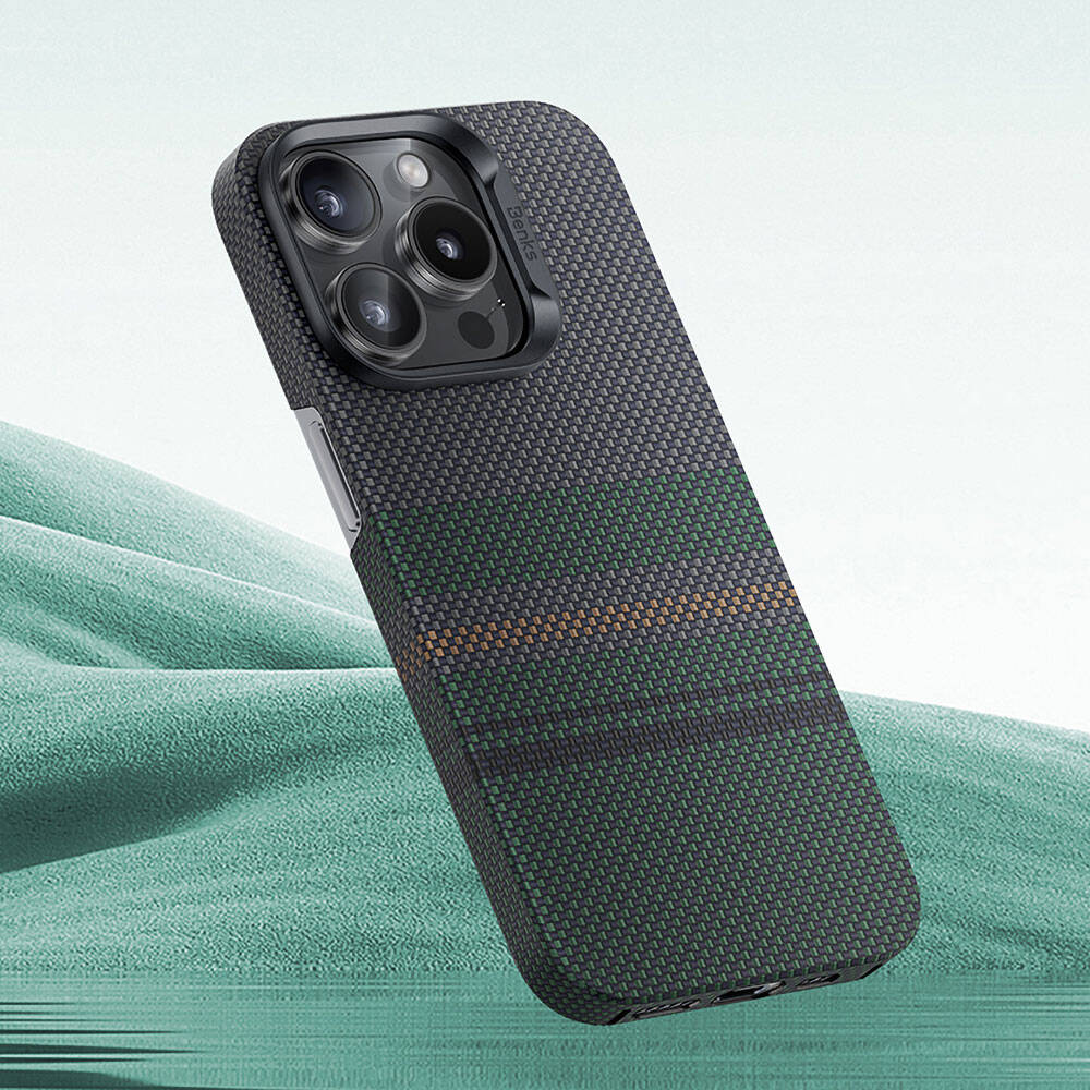 iPhone 14 Pro Max Kılıf Magsafe Şarj Özellikli Karbon Fiber Tasarımlı Benks Aurora ArmorAir Kevlar Kapak