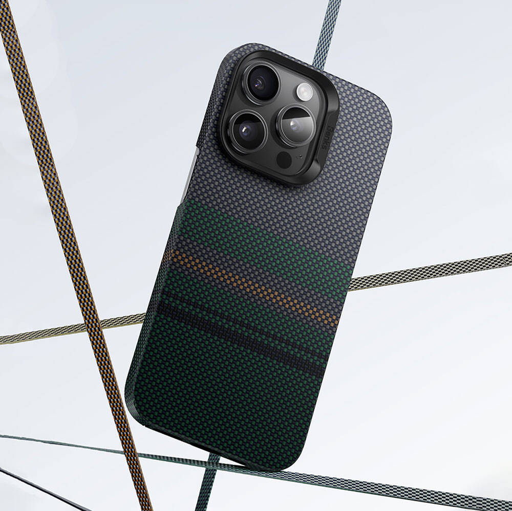 iPhone 14 Pro Max Kılıf Magsafe Şarj Özellikli Karbon Fiber Tasarımlı Benks Aurora ArmorAir Kevlar Kapak