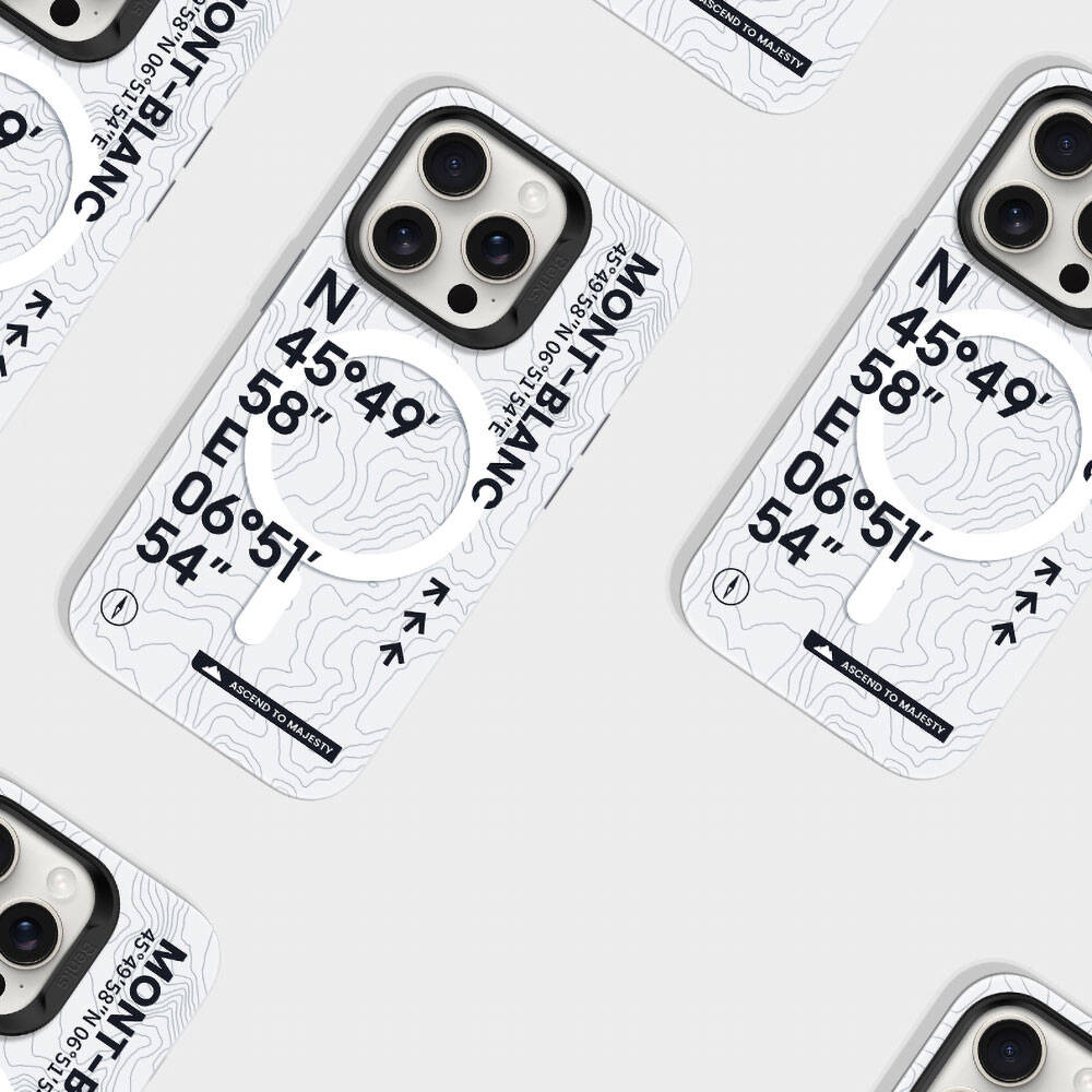 iPhone 14 Pro Max Kılıf Magsafe Şarj Özellikli Koordinat Yazı Desenli Benks Summit Serisi Kapak