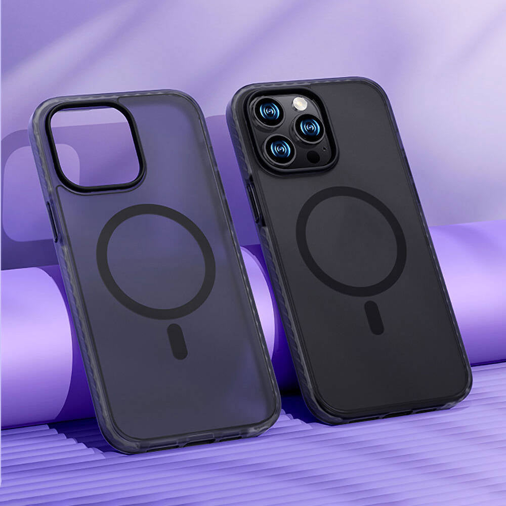 iPhone 14 Pro Max Kılıf Magsafe Şarj Özellikli Mat Arka Yüzey Benks Drop Resistance Kapak