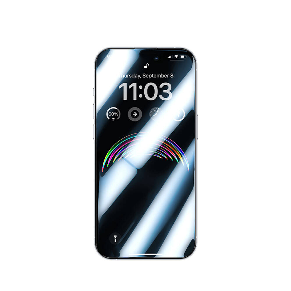 iPhone 14 Pro / 15 uyumlu Benks Anti-Dust Toz Önleyici Özellikli Gaming Ekran Koruyucu