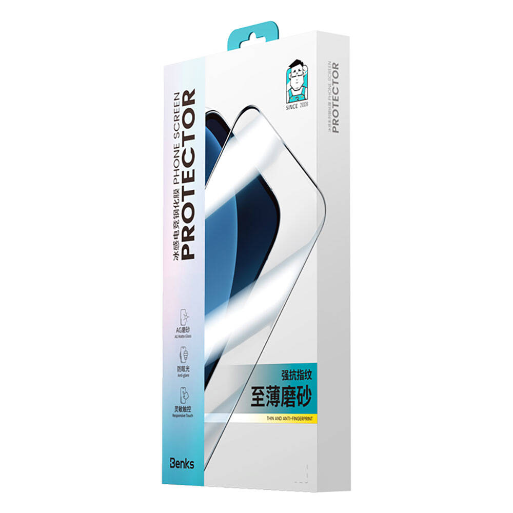 iPhone 14 Pro / 15 uyumlu Benks Anti-Dust Toz Önleyici Özellikli Gaming Ekran Koruyucu