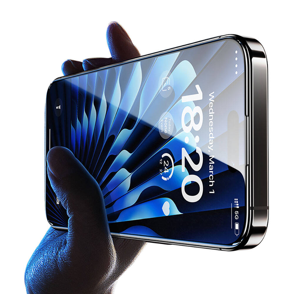 iPhone 14 Pro / 15 uyumlu Benks Glass Warrior Safir Coating Ekran Koruyucu + Kolay Uygulama Aparatlı