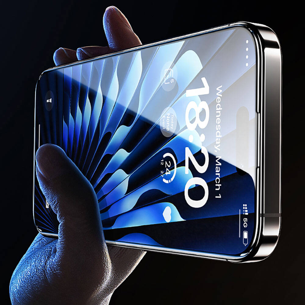 iPhone 14 Pro / 15 uyumlu Benks Glass Warrior Safir Coating Ekran Koruyucu + Kolay Uygulama Aparatlı