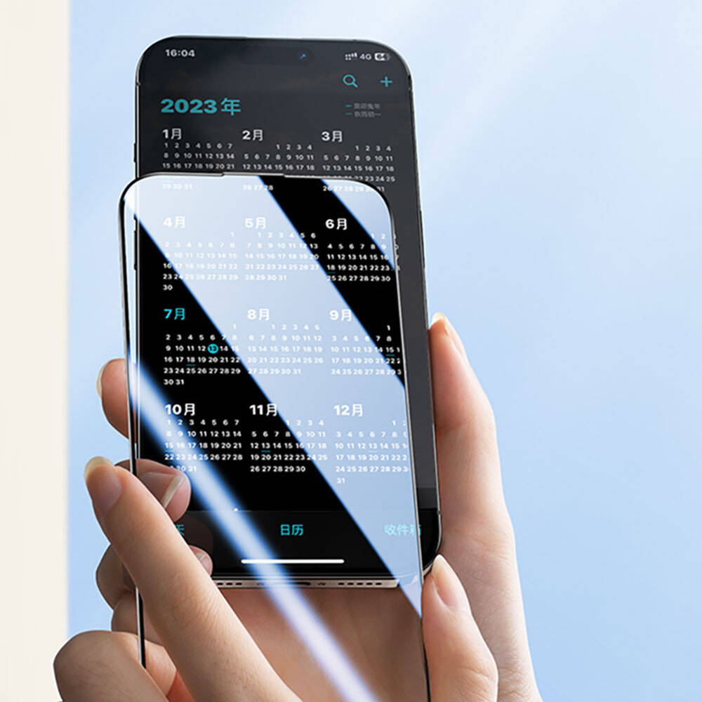 iPhone 14 Pro / 15 uyumlu Benks V Pro Ultra Shield 0.3mm Ekran Koruyucu + Kolay Uygulama Aparatlı