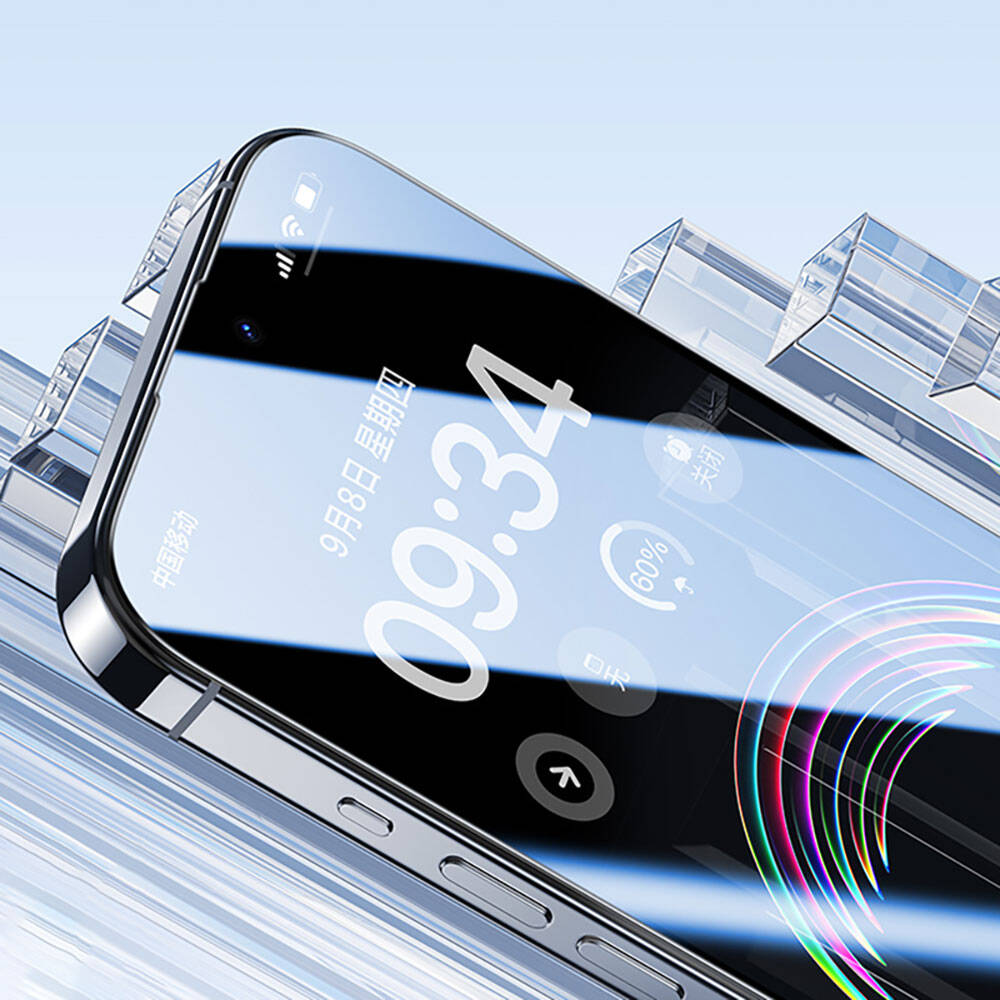 iPhone 14 Pro / 15 uyumlu Benks V Pro Ultra Shield 0.3mm Ekran Koruyucu + Kolay Uygulama Aparatlı