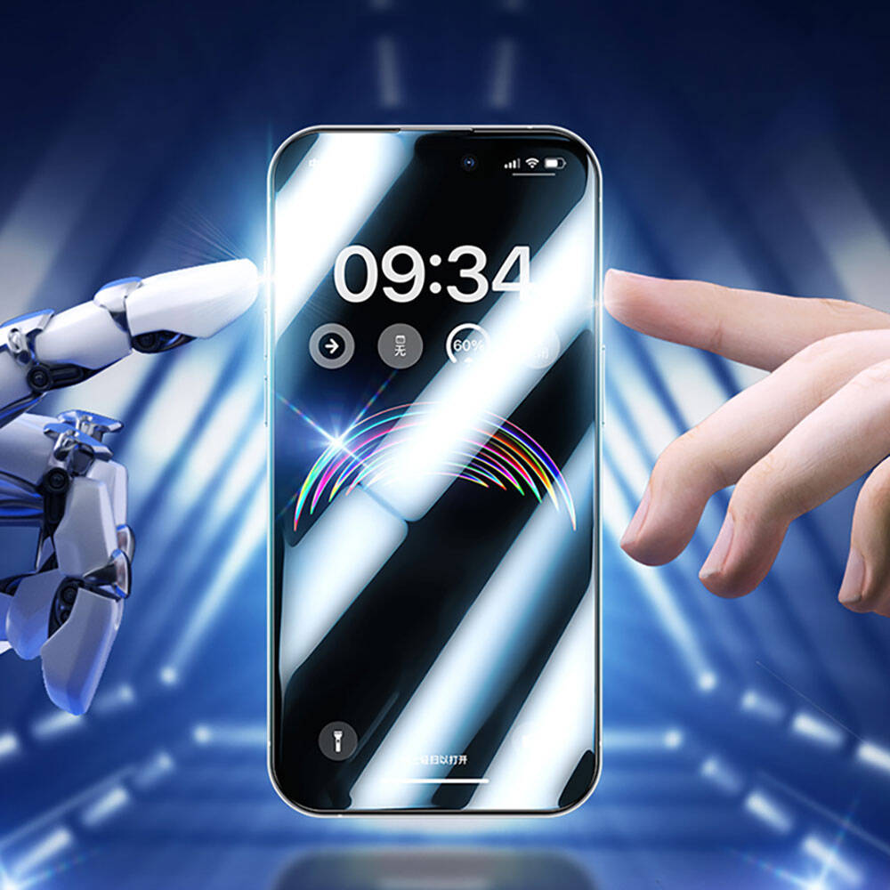 iPhone 14 Pro Max / 15 Plus uyumlu Benks Anti-Dust Toz Önleyici Özellikli Gaming Ekran Koruyucu