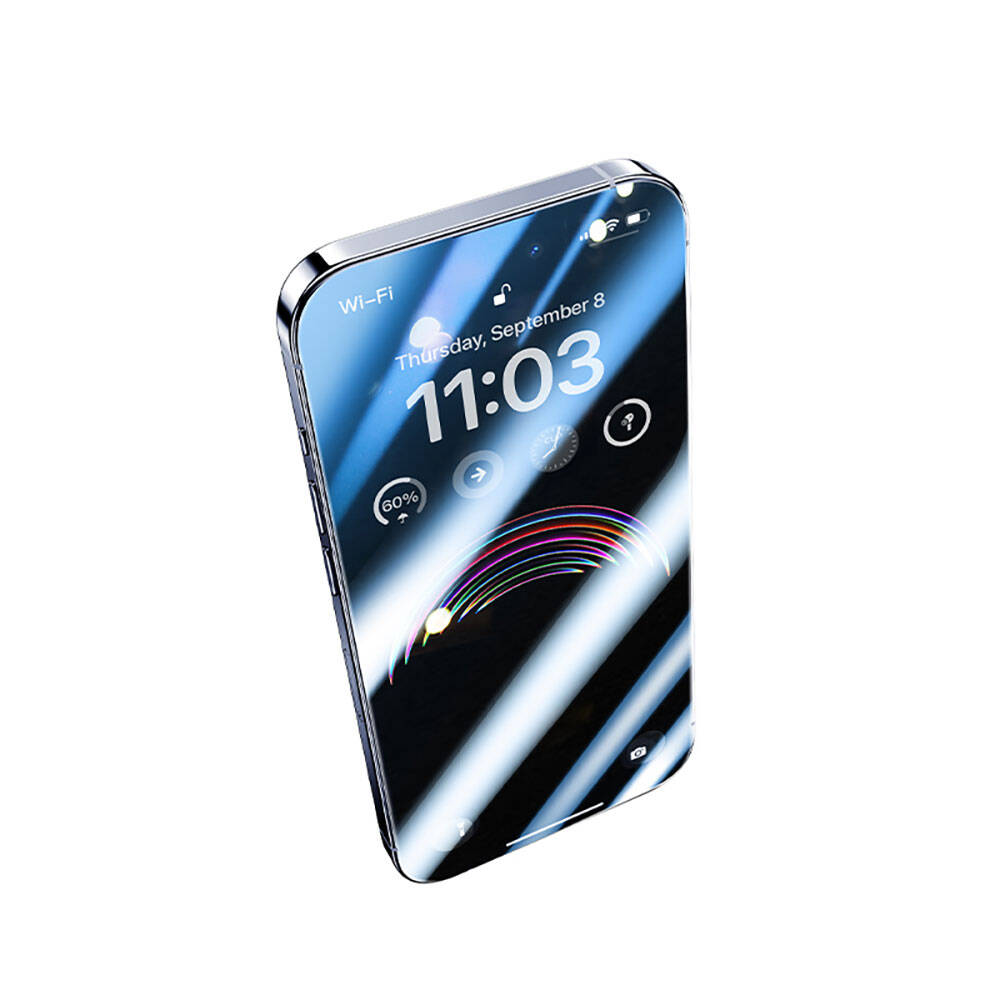 iPhone 14 Pro Max / 15 Plus uyumlu Benks Anti-Dust Toz Önleyici Özellikli Gaming Ekran Koruyucu