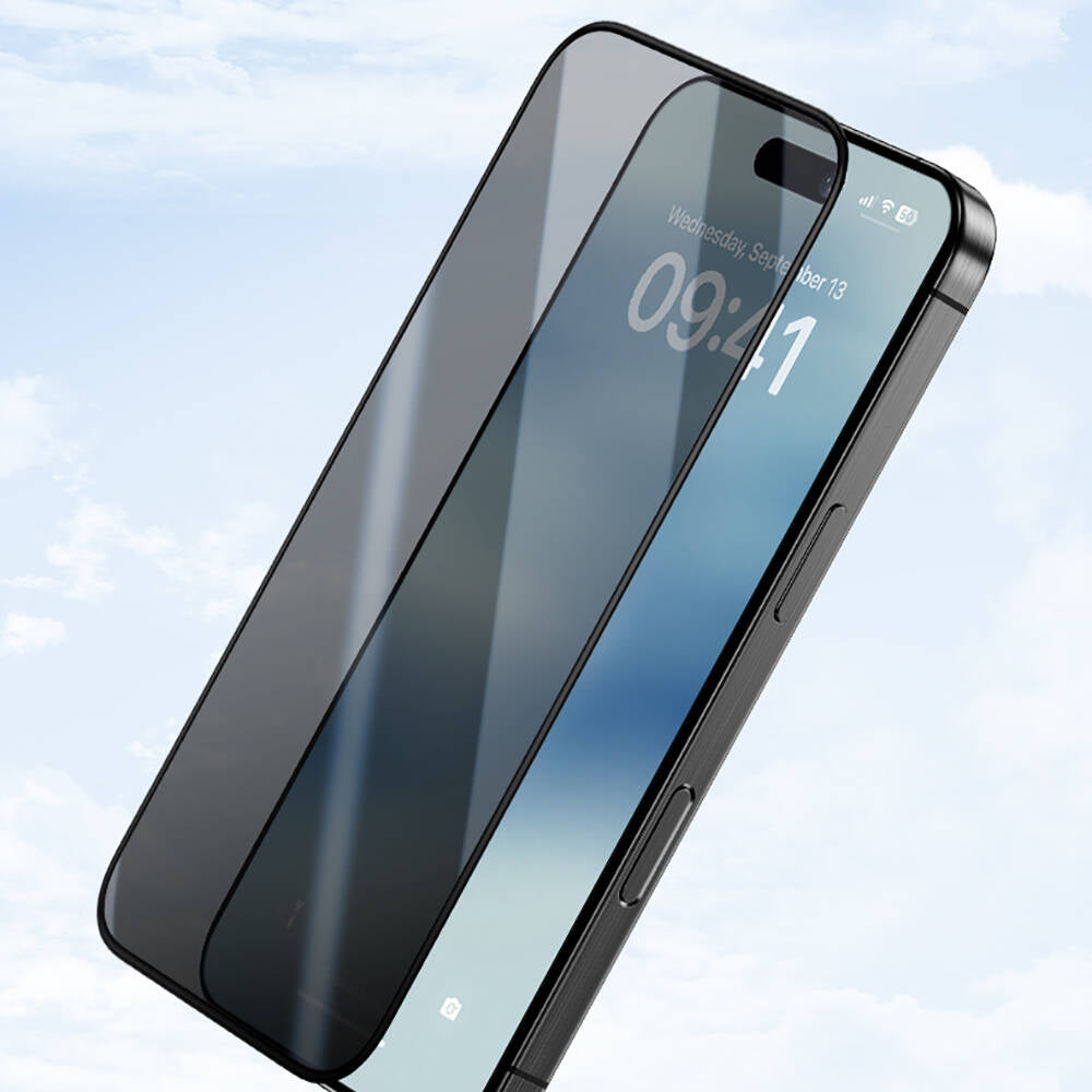 iPhone 14 Pro Max / 15 Plus / 16 Plus uyumlu Hidrofobik Ve Oleofobik Özellikli Benks Privacy Air Shield 0.4mm Ekran Koruyucu 10'lu Paket