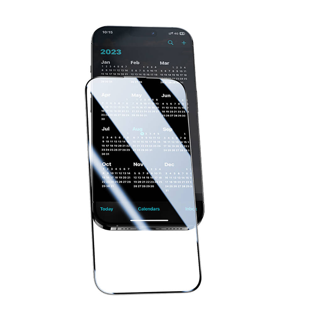 iPhone 14 Pro Max / 15 Plus uyumlu Hidrofobik Ve Oleofobik Özellikli Benks Privacy Air Shield Ekran Koruyucu 10'lu Paket