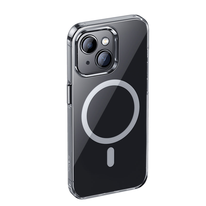 iPhone 15 Plus Kılıf Magsafe Şarj Özellikli Benks Crystal Serisi Şeffaf Kapak