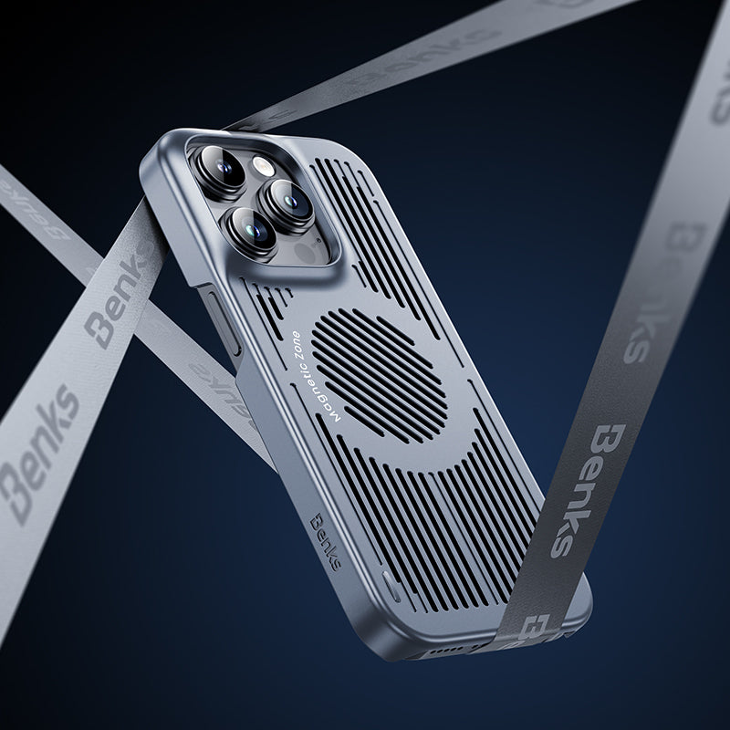 iPhone 15 Plus Kılıf Magsafe Şarj ve Soğutucu Özellikli Benks Biliz Kapak