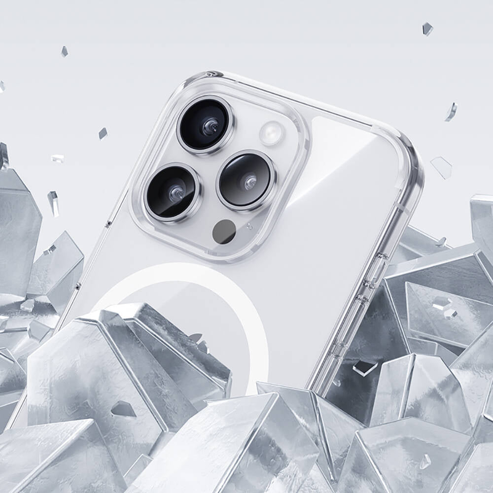 iPhone 15 Pro Kılıf Magsafe Şarj Özellikli Airbagli Şeffaf Benks LucentPro Serisi Kapak