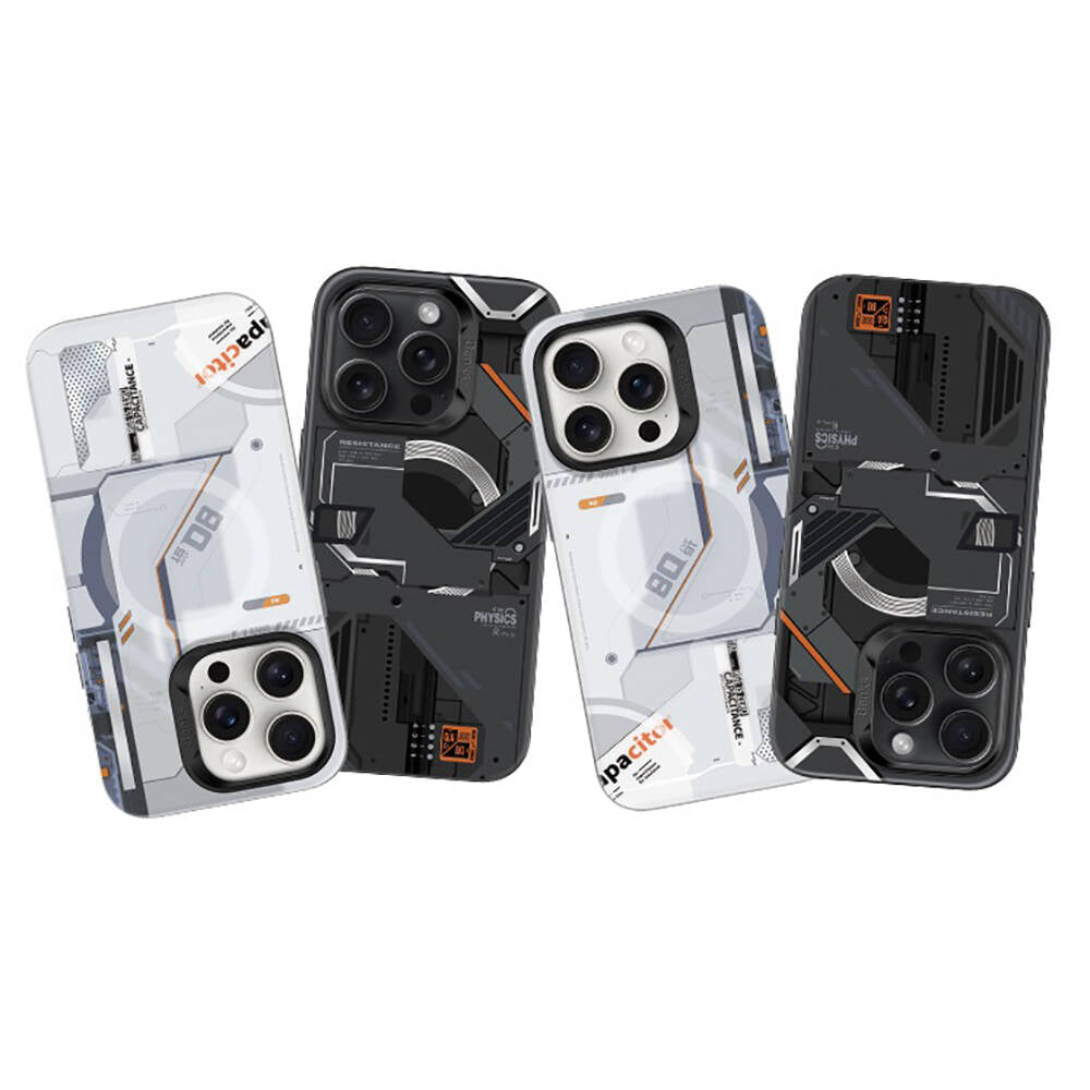 iPhone 15 Pro Kılıf MagSafe Şarj Özellikli Mekanik Tasarımlı Benks Perspective Serisi Kapak