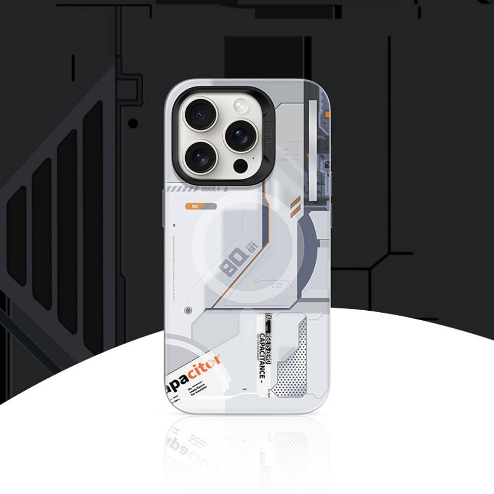 iPhone 15 Pro Kılıf MagSafe Şarj Özellikli Mekanik Tasarımlı Benks Perspective Serisi Kapak