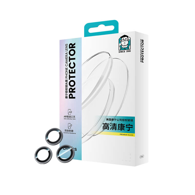 iPhone 15 Pro Max / 15 Pro uyumlu Benks King Kong Corning Kamera Lens Koruyucu