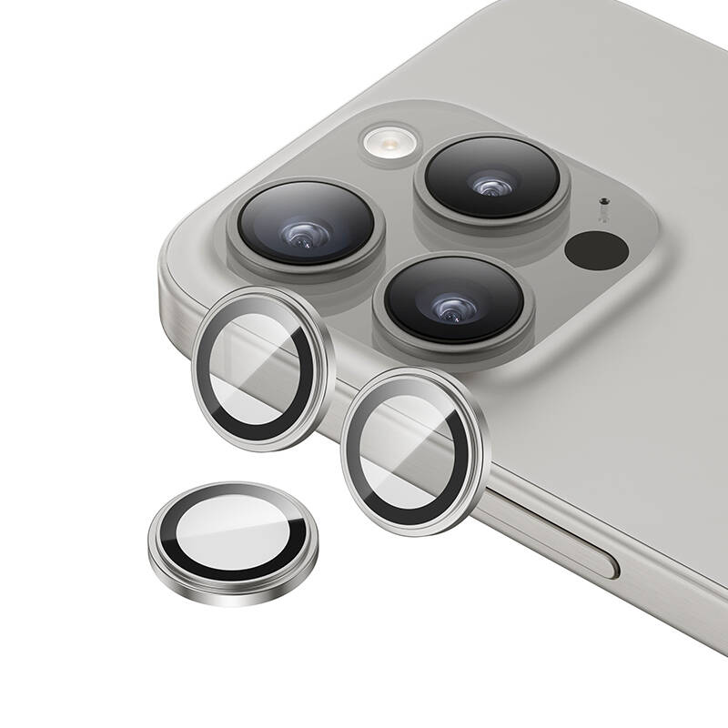 iPhone 15 Pro Max / 15 Pro uyumlu Benks King Kong Corning Kamera Lens Koruyucu