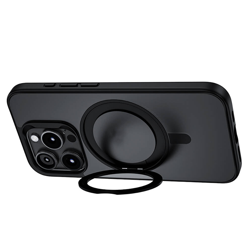 iPhone 15 Pro Max Kılıf Magsafe Şarj Özellikli 360° Dönebilen Benks Pop Stand Kapak