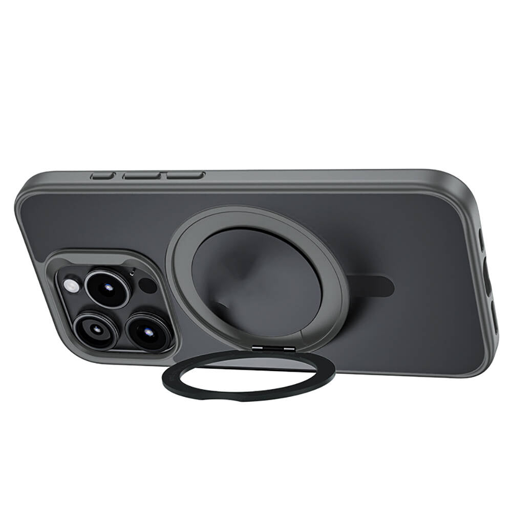 iPhone 15 Pro Max Kılıf Magsafe Şarj Özellikli 360° Dönebilen Benks Pop Stand Kapak