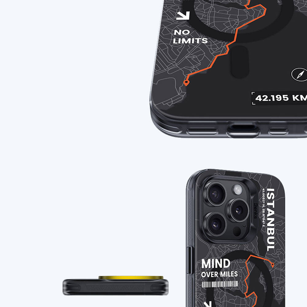iPhone 15 Pro Max Kılıf Magsafe Şarj Özellikli Benks City Serisi Kapak