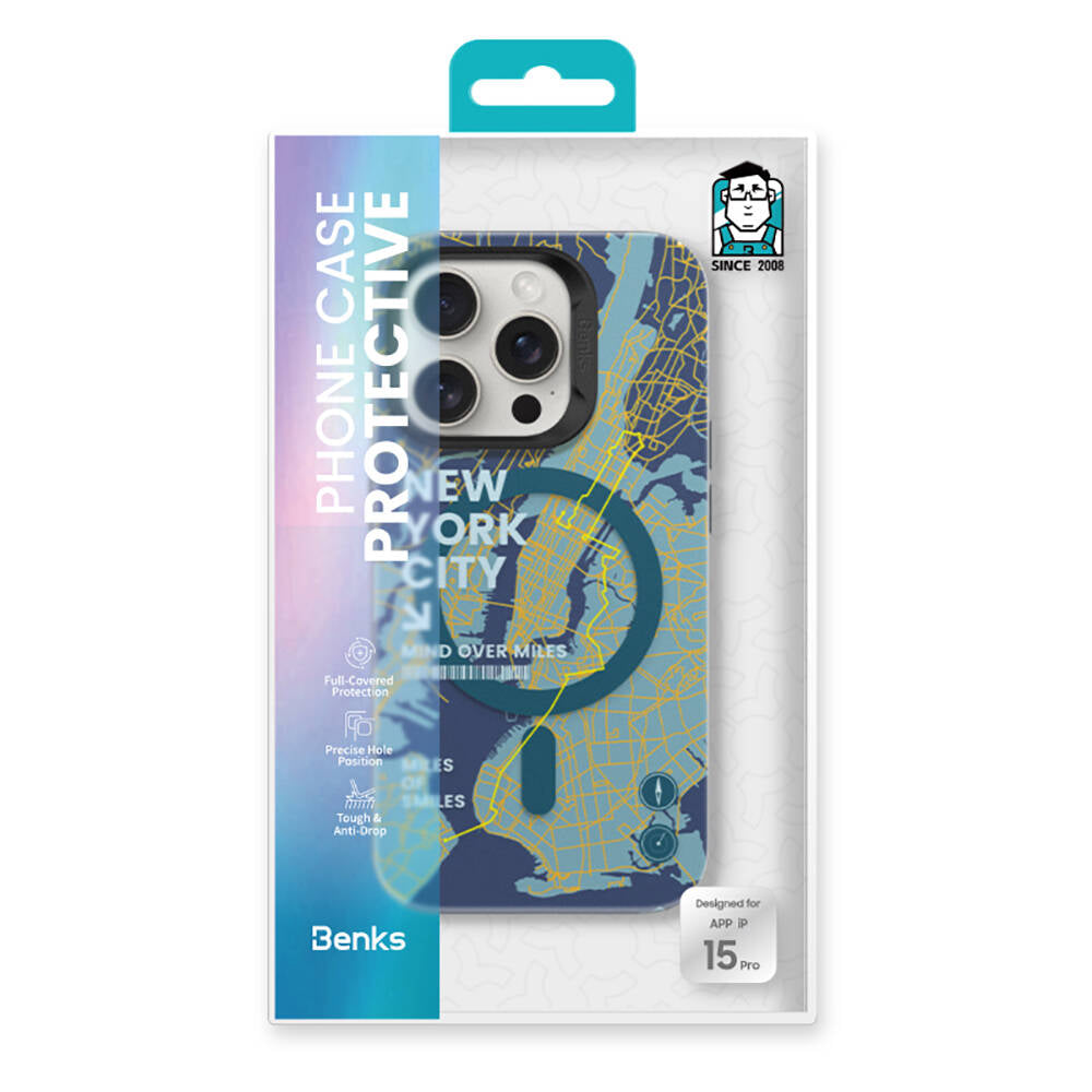 iPhone 15 Pro Max Kılıf Magsafe Şarj Özellikli Benks City Serisi Kapak