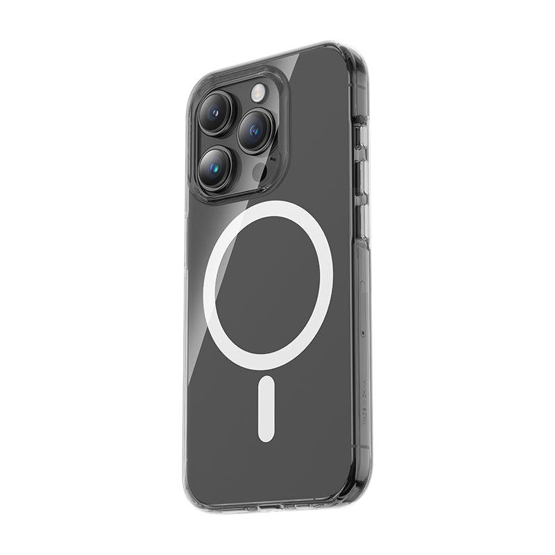 iPhone 15 Pro Max Kılıf Magsafe Şarj Özellikli Benks Crystal Serisi Şeffaf Kapak